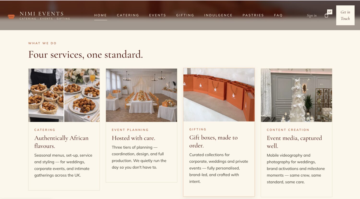 Nimi Events — detail 1